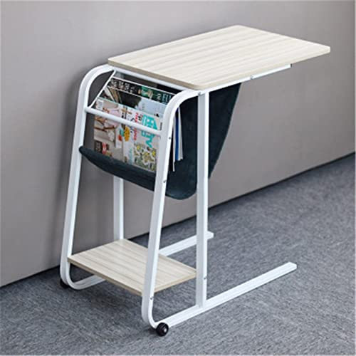 Laptop-Tisch Computertisch Multipurpose Mobile Laptoptisch Wohnzimmer Abnehmbare Sofa Side Tabelle Tragbare Betten Tisch Modeschreibtisch mit Lagerhalter, 4 Farben Arbeitstisch für das Heimbüro ( Colo