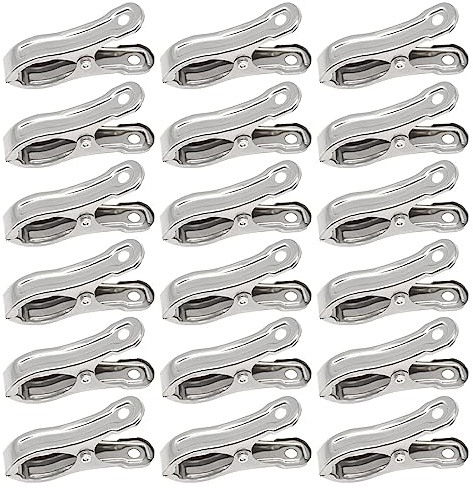 CEEYSEE 30 Stück Edelstahl Gewächshaus Klemmen Garten Clips Wäscheklammer Pflanzenclips für Gewächshäuser, Bilderrahmen, Lampenfassungen, Pflanzenklammern (WJ-YWJ)