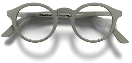 LONDON MOLE® Graduate gafas de lectura | Lectores redondos en forma de panto | Hombre y mujer unisex | Bisagras de resorte