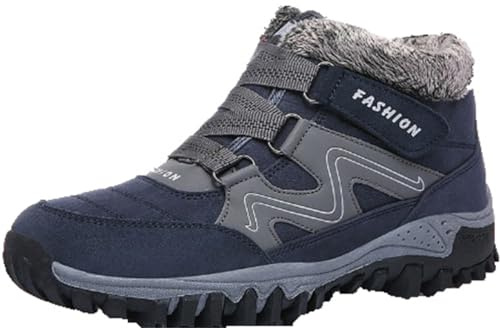 ERICAT Couple Big Size Snow Boots Waterproof Women Hiking Boots Autumn and Winter Cotton Boots Men Non-slip Wear-resistant Running Shoes Anti-collision Toe
