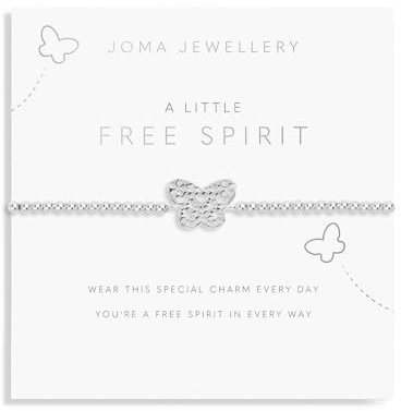 Joma Jewellery A LITTLE Children's FREE SPIRIT Silver Plated and Rose Gold Bracelet in 15.5 cm stretch