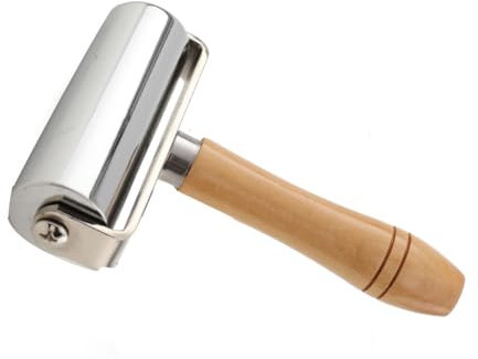 QAVODB Profi Hand-Andrückrolle, Dachdecker Hitzebeständig Metall Andrückwalze Werkzeug Länge 120mm für Kantenumleimer zum Verschweißen