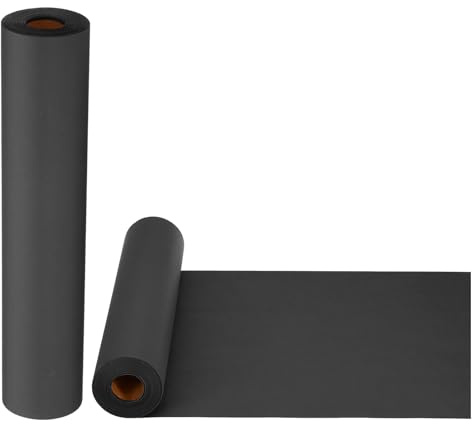 PATIKIL 2 Rolle Zeichenpapierrolle 30cm x 30m Zeichenpapier 80 g/m² Papierrolle Kraftpapier Malpapier Skizzenpapier Bastelpapier für Staffelei Malen Handwerk Geschenkverpackung Schwarz