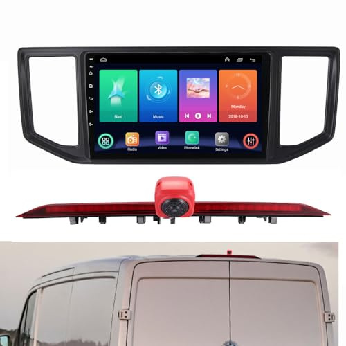 10 HD Android Auto GPS Radio Navigator Carplay Replacement for VW Crafter Transporter Van MAN TGE ab 2017 mit GPS Bluetooth FM USB WiFi DVR RDS TPMS SWC DAB Pip+Bremsleuchte Kamera Rückfahrkamera