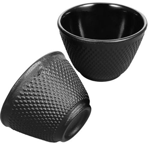 SOLUSTRE 2stücke Japanische Tasse Teetasse Aus Gusseisen Kung-fu-teebecher Wasserbecher Aus Gusseisen Trinkgeschirr Aus Teebecher Teetasse Teebehälter Aus Chinesische Retro Teegeschirr