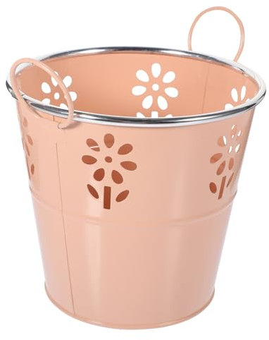 PAMINGONO Retro Blumeneimer Mit Hohlem Design Für Sukkulenten Und Dekoration Vielseitig Einsetzbar Im Wohnbereich Oder Khaki-Farben