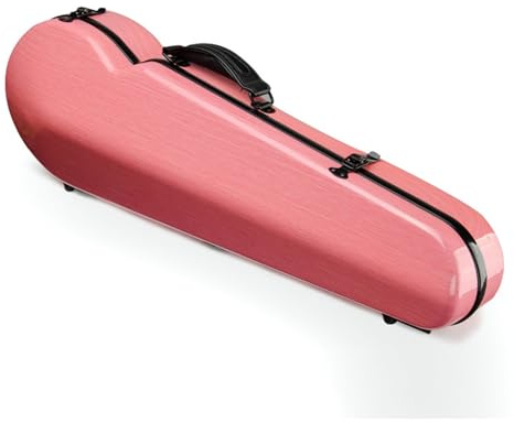 Geigenkasten Geigenkoffer Für 4/4-Violinen Rosa Kohlefaser-Geigenkoffer Leicht Und Leicht Zu Tragen Ultraleicht