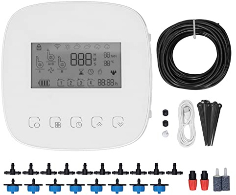 Kit di irrigazione a goccia automatica Smart App WiFi di irrigazione programmabile programmabile piante da giardino esterno USB Carica solare USB