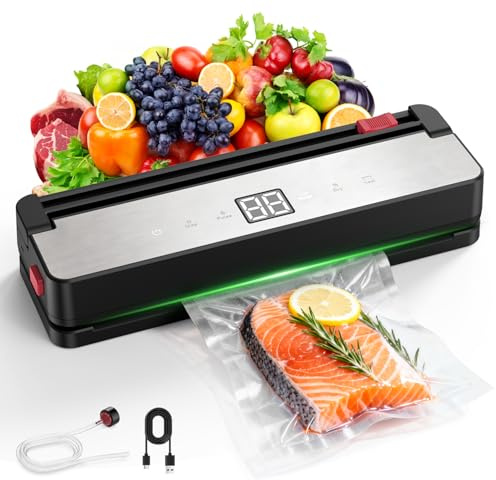 Ombrex Vakuumiergerät für Lebensmittel– Automatisches Folienschweißgerät mit 4 Modi (Dry/Moist/Pulse/Seal), Touch-Bedienung & 30cm Pro Seal, inkl. 15 Beutel, ideal für Meal Prep & Sous-vide