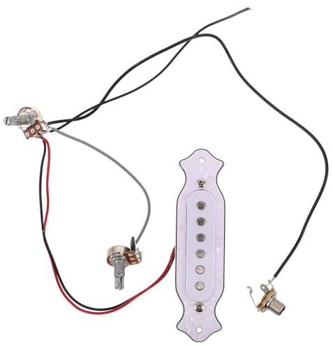 Abaodam Pickup Ampia Facile Poli e Acustica Chitarra per 6 Magnetici Plastico Installazione, Frequenza Materiale Metallo Registrazioni in Studio e Concerti