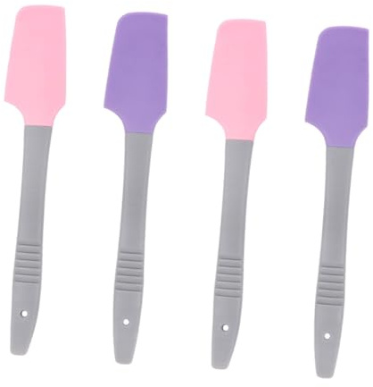 Homoyoyo Silikon Wachsapplikator 4 Stück-Pack Multifunktions Wachsspatel für Sauberes Auftragen von Wachs Sugaring Flexibel Violett Rosa