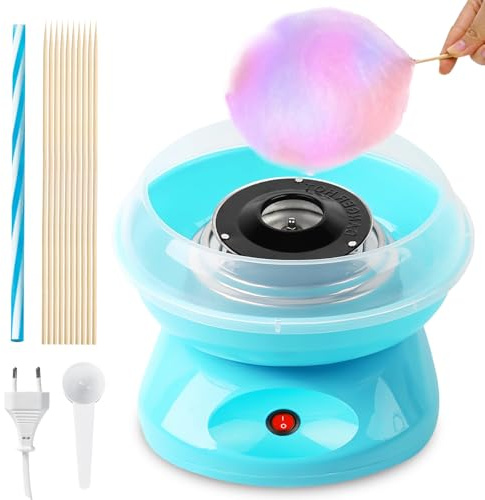 Zuckerwatte Maschine, Zuckerwattemaschine Für Zuhause, 450W 220V, Leistungsstarke Cotton Candy Machine mit Stäbchen und Messlöffel, Perfekt Für Kinderpartys und Geburtstage