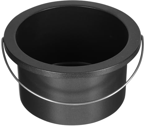 PAMINGONO High Efficient Aluminum Wax Melting Container Bowl with Handle Nonstick Surface Wax Heater Accessory Black Random Color