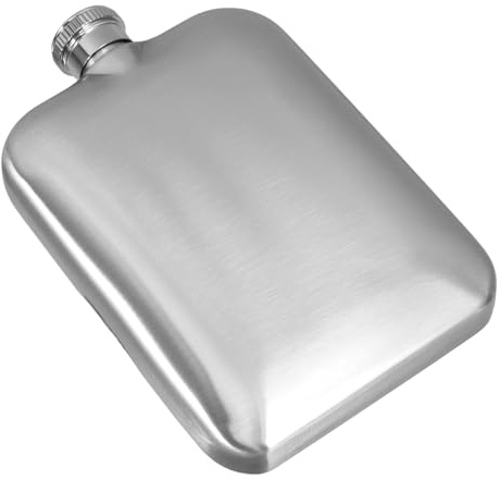 FIXOSHEE Fiaschetta in Acciaio Inox 6oz Finitura Opaca, Bottiglia Tascabile per Liquori, Portatile per Escursioni e Attività All’aperto
