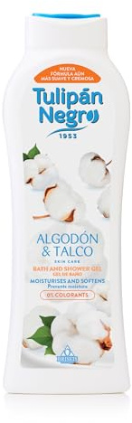 Tulipán Negro - Gel de Baño Hidratante y Suavizante Algodón & Talco 650 ml, Evita la Humedad