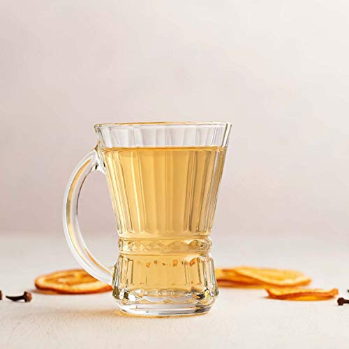 Lav Venus uppsättning av 6 klara te kaffe cappucino latte glas mugg 150 cc varma drinkkoppar