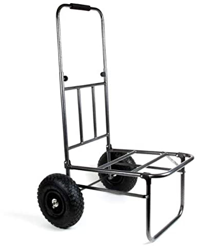 X2 Chariot de Transport Pliable - 100 x 40 x 31 cm - Poignée Télescopique - Roues Pneumatiques - Trolley de Pêche - Chariot de Plage - Trolley de Camping