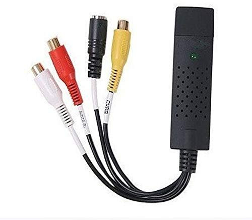 HOUSE CLOUD Scheda USB di Acquisizione Video Audio USB 2.0 – Convertitore VHS in DVD via S-Video/Composito - Cavo di trasferimento Per Windowscon cd e prolunga usb