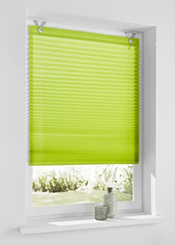 Raffrollo/Ösenrollo/Plissee Albia grün, Marc Öse ca. 40 * 125 cm