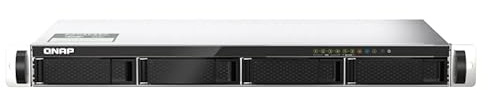 QNAP TS-435XeU-4G - NAS de 4 bahías (2,5 GbE/10 GbE y caché SSD M.2 NVMe, incluye 4 discos duros WD Red Plus HDs)