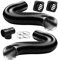 MaxEarn Lot de 9 Conduit d'échappement de chauffage diesel de voiture, Ø75mm tuyau + Raccords pour tubes en T + Buse d'air auxiliaire + clips, Kits de sortie d'air chaud pour Webasto Eberspacher