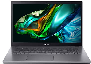 Acer Aspire 5 (A517-53-579A) Ordinateur Portable | Écran 17.3 FHD | Intel Core i5-1235U | 16Go RAM | 512Go SSD | Intel Iris Xe Graphics | Windows 11 | Clavier QWERTZ | Gris