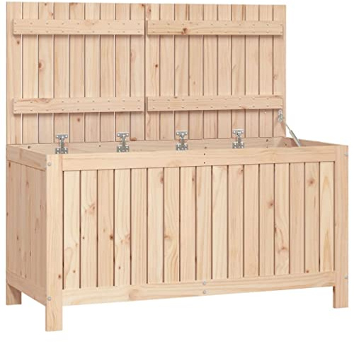 vidaXL Förvaringslåda 121x55x64 cm massiv furu, dynbox, dynlåda, trädgårdskista, dynboxar, dynlådor, trädgårdskistor, förvaringslåda, förvaringslådor