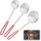 Cucchiaio Forato in Acciaio Inossidabile, Set di 3 Scolapasta in Acciaio Inossidabile,Colino a Ragno, Cucchiaio a Rete da Cucina, Cucchiaio Forato per Colino per Pasta, per Friggere in Cucina