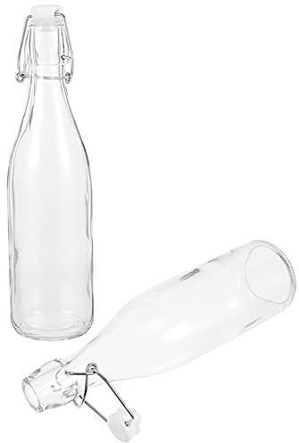 PRETYZOOM 2piezas Botellas Resistentes y Duraderas De Vidrio Para Aceite Salsa De Bebidas Leche y Vinagre Suministros De Cocina