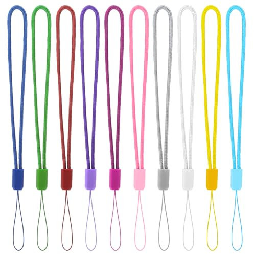 KALIONE 10 Stück Handschlaufe Lanyard Buntes Handgelenkband Verstellbares Handgelenk Trageband für Schlüssel Taschenlampe Handy Kamera USB Laufwerk Schlüsselanhänger (10 Farben)