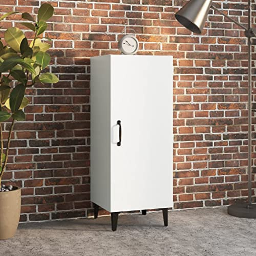 MOBCANT Sideboard, Apothekerschrank Buffetschrank TV-Schrank Küchenbuffet Geeignet für Korridor Wohnbereich Foyer Küche Weiß 34,5x34x90 cm Holzwerkstoff