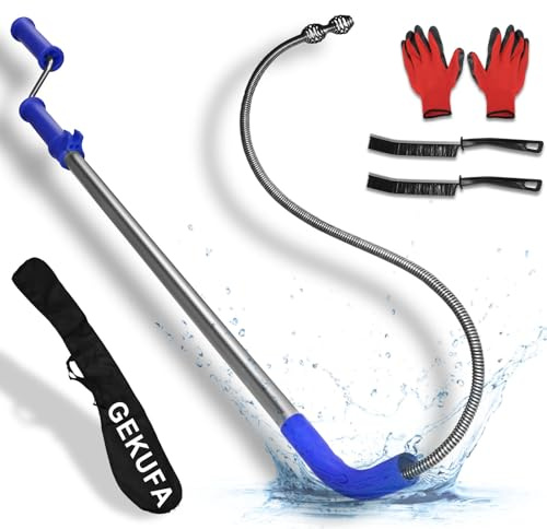 Spirale De Toilettes De 1,8 M, Spirale De Nettoyage De Canalisations Avec Tête En Silicone Non Rayante, Très Efficace Et Sûre, En Acier Inoxydable, Pour Éliminer Les Blocages Dans Les Toilettes