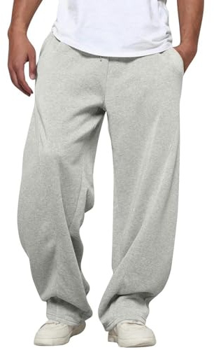 Générique Baggy Homme Pantalon Jogging Large Hiver Chaud Y2K Sweatpants Grande Taille Pantalon de Survêtement Mode Ample Jogging de Travail Taille Élastique
