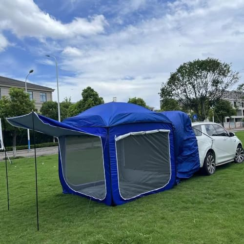 Tienda de campaña para 3-5 personas, transpirable, para portón trasero, toldo SUV al aire libre, compatible con múltiples modelos, extensión trasera de coche, proporciona protección UV, ideal para
