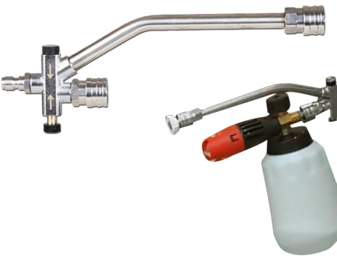Cannone Schiuma a Doppia,Attacco Rapido A Doppio Uso | Attacco Sapone per Idropulitrice - Lavaggio Detailing, Sporco E Grasso, Casa, Spazi Esterni, Giardino, Patio E Deck