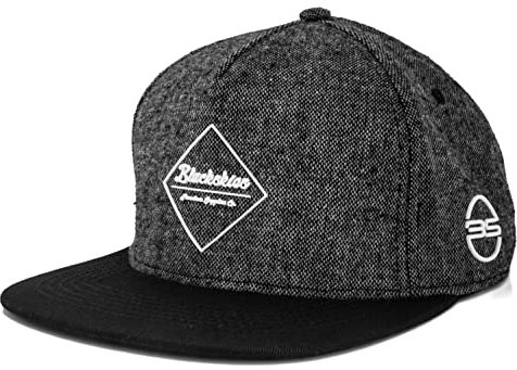 Blackskies Snapback Cap Schwarz Braun Grau Wolle Schirm Unisex Premium Baseball Mütze Kappe, Anubis, Einheitsgröße