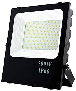 LEDUNI Foco Proyector Floodlight LED Exterior 200W IP65 Impermeable Luz Fría 6000K Angulo 120