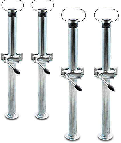 BITUXX® 2 Paar Anhänger Abstellstützen 700mm Stützen Anhängerstützen Stützfuß bis 1000Kg 70cm