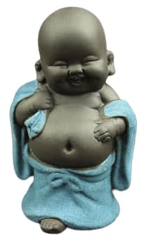 Healifty Keramik Buddha Figur Maitreya 10X6.3X5.3 cm Handgeschnitzte Tee Dekoration Mit Rutschfester Basis Für Zuhause Büro