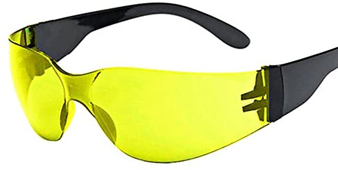 Gafas de seguridad, revestimiento antivaho y antiarañazos, lente reforzada resistente y protectora, gafas de protección ocular de seguridad para un ajuste cómodo (amarillo)