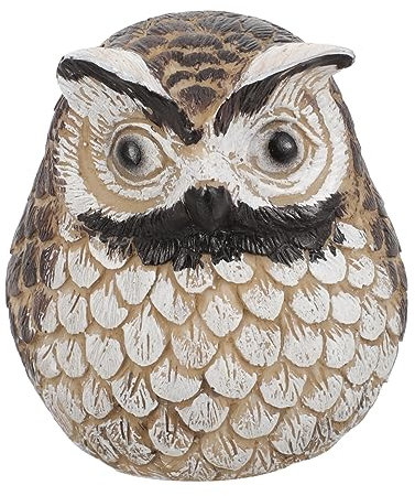 Amosfun Wasserdichtes Schlüsselversteck Für Draußen Eulenform Gartendeko Mit Simuliertem Stein Design Kreatives Outdoor Schlüsselversteck 4.3X3.7 Zoll