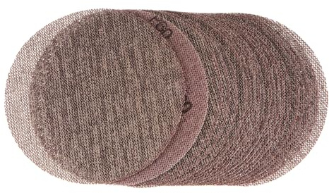 sourcing map 20pcs Mesh Sanding Discs 5 Inch Hook and Loop Sanding Net 60 Grits Dust Free Abrasive Pads for Car Wood Drywall Metal Polishing & Grinding