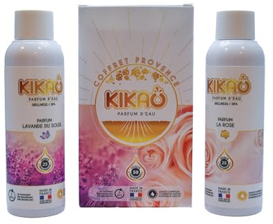 KIKAO - Coffret Provence - Parfum pour Spa - 2x125g - Parfum Lavande et Rose.