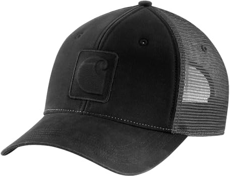 Carhartt Herren-Kappe mit Logo aus Segeltuch, Schwarz, Einheitsgröße