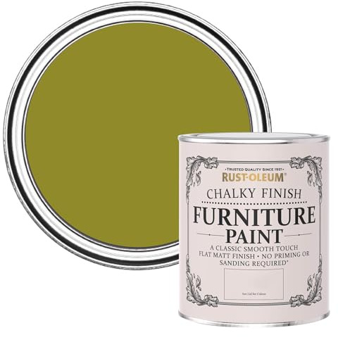 Rust-Oleum Shabby Chic grün Vintage Kreidefarbe für Möbel, wasserbasiert, geruchsarm - Olive 750ML