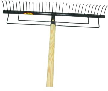 Polar Rasenrechen 70 cm 40 Zinken Harke Heurechen Laubrechen mit 150 cm Stiel