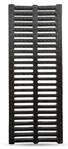 Canaleta Desague con Rejilla Rejilla de Drenaje Lineal de Plástico para Zanjas, Cubierta de Drenaje Exterior Resistente para Patio, Garaje, Jardín, Terraza, Filtros de Agua de Lluvia Estrechos para Bl