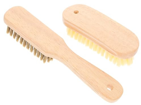ERINGOGO Brosse à Sable Lot De 2 Pièces Poils Doux Et Rigides, Accessoire Nettoyage Plage Portable, Manche Long Ergonomique, pour Éliminer Sable Et Saletés, Usage Extérieur Plage Et Surf