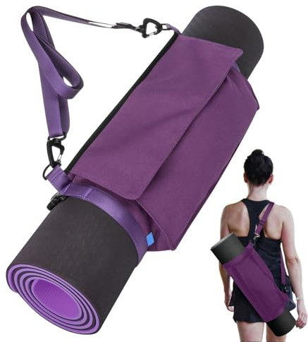 Yogamattenträger – Matten-Tragegurte, Damen-Yogatasche | Yogamatten-Tragetasche mit verstellbarem Riemen, Yoga-Tragetasche mit durchgehendem Reißverschluss, multifunktionale Yogamatten-Gurte, leichte