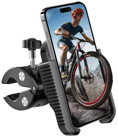 Vexloria Porta Cellulare Moto, 1S Sbloccato Rotazione a 360°, Supporto Telefono Bici e Supporto Cellulare Moto Universale per Manubrio Compatibile con iPhone, Huawei e Smartphone 4,7-6,8